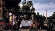 Esaias Van de Velde Merry company banqueting on a terrace oil painting on canvas